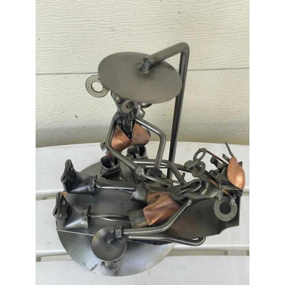 Handmade Nuts & Bolts Dentist Metal Sculpture Figurine Folk Art Dental Gift